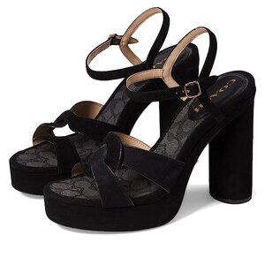 Coach Talina Suede Sandal (Black) Women's Shoes